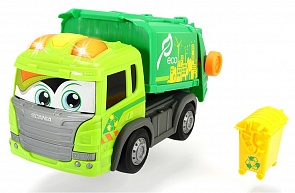 Мусоровоз Happy моторизированный 25 см, свет и звук (Dickie Toys, 3814015)